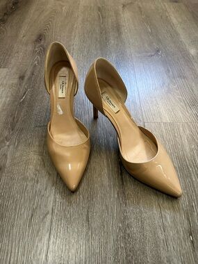LK Bennett Nude Patent D'Orsay Pointed-Toe Pumps